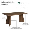 Ver imagem 3 de Mesa de Jantar Retangular Tampo com Moldura Rustic 5389 Madesa
