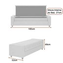 Ver imagem 4 de Puff Baú Calçadeira 160cm Heste Veludo Nobre Avelã - Sallar Home