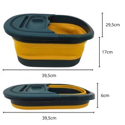 Balde Dobravel de Silicone Banheira Portátil para Pés Partna 4102az - 3