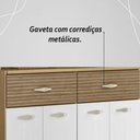 Ver imagem 6 de Armário de Cozinha Compacta Mdf 8 Portas Paris Plus - Freijó/supremo/com Ripado