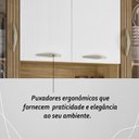 Ver imagem 7 de Armário de Cozinha Compacta Mdf 8 Portas Paris Plus - Freijó/supremo/com Ripado