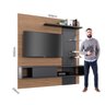 Painel para TV até 55 Polegadas 3 Prateleiras 2 Nichos Atlântico Colibri Móveis - 4
