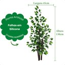 Ver imagem 2 de Kit 2 Ficus Verde Artificial Figueira Grande sem Vaso Decoração