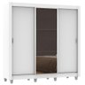 Guarda Roupa Casal Madesa Lyon 3 Portas de Correr com Espelho 2 Gavetas com Pés - Branco - 3