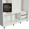 Guarda Roupa Casal Madesa Lyon 3 Portas de Correr com Espelho 2 Gavetas com Pés - Branco - 9