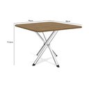 Ver imagem 3 de Mesa de Cozinha Volga c/ Tampo 90cm Cromada/Nogueira - Kappesberg