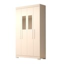 Ver imagem 1 de Guarda Roupa Solteiro 4 Portas 100% Mdf com Espelho Lana Acp Móveis Branco