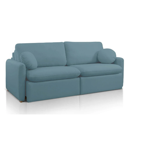 Sofá Retrátil Sf.4360 Oslo s/Cx 1,80m - Bouclé Azul 514
