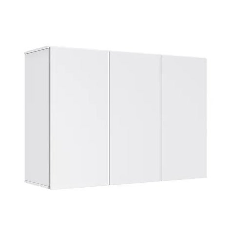 Armário Suspenso Lavanderia Cozinha Milão 3 Portas:branco