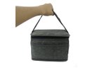 Ver imagem 5 de Bolsa Térmica Porta Marmita Lanche Bebida Com Bolso frontal Para Talheres E Alça Regulável: Cinza