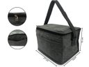 Ver imagem 2 de Bolsa Térmica Porta Marmita Lanche Bebida Com Bolso frontal Para Talheres E Alça Regulável: Cinza
