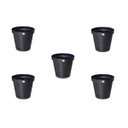 Ver imagem 1 de Kit C/ 5 Vaso Redondo Rattan Preto 36lt Anti Dengue
