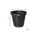 Ver imagem 6 de Kit C/ 5 Vaso Redondo Rattan Preto 36lt Anti Dengue