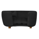 Ver imagem 2 de Poltrona Cama Pet Baby Hanna Estofada Tecido Veludo:preto
