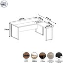 Ver imagem 3 de Mesa em L Executiva Diretor Direita 160cm x 170cm com Caixa de Tomadas e Porta Objetos F5 Office