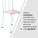Ver mais imagens de Conjunto de Mesa Tubular 120cm x 75cm Tampo em Vidro com 4 Cadeiras Iris B Branco/Bege