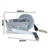 Guincho Manual Catraca 2500lbs Carreta Barcos Lanchas 1700kg - 3