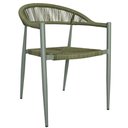 Ver imagem 3 de Kit 4 Cadeiras Empilhável Laguna Trancoso Fratini Aluminio Assento Trama Corda Náutica Verde