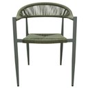 Ver imagem 4 de Kit 4 Cadeiras Empilhável Laguna Trancoso Fratini Aluminio Assento Trama Corda Náutica Verde