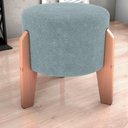 Ver imagem 6 de Puff Decorativo para Sala Luxo 44x44 Cm Boucle F495 Azul Milani Store