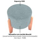 Ver imagem 5 de Puff Decorativo para Sala Luxo 44x44 Cm Boucle F495 Azul Milani Store