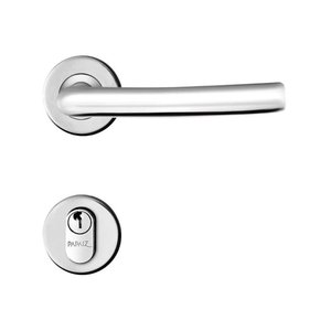 Fechadura Externa Aço Inox Mi620 St2 R232 55mm Roseta Cromada Smile Inoxvita Papaiz