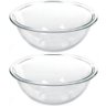 2 Tigelas de Vidro Marinex Plus Astral 1,5l Potes Redondos Transparentes Bowls sem Tampa - 1