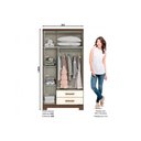 Ver imagem 7 de Guarda Roupa Solteiro 3 Portas e 2 Gavetas C/ Pés Açaí Da133 Branco/rosa - Henn