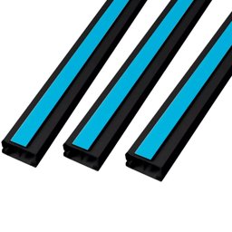 Kit 3 Canaleta Preta 2 Divisórias Cabos Fita Dupla Face 2m - 2