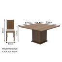 Ver imagem 4 de Conjunto Sala de Jantar Clarice Madesa Mesa Tampo de Madeira com 8 Cadeiras - Rustic/sintético Bege