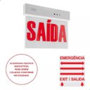 Ver imagem 2 de Placa Sinalizadora Saída de Emergência Vermelha Face Única