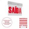 Placa Sinalizadora Saída de Emergência Vermelha Face Única - 2