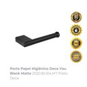 Ver imagem 2 de Porta Papel Higiênico Deca You Black Matte 2020.bl104.mt Preto Deca
