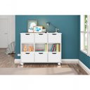 Ver imagem 2 de Estante Nicho Com Rodízios Kansas Branco Com Gavetas