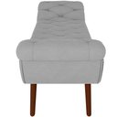 Ver imagem 5 de Puff Recamier Decorativo com Tachas 195 Cm Santorini P05 Veludo Cinza - Lyam Decor