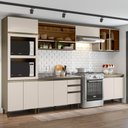 Ver imagem 1 de Cozinha Modulada 351,5cm Completa 6 Peças com 12 Portas 2 Gavetas Connect Henn - Duna/cristal