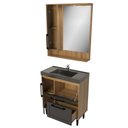 Ver imagem 6 de Gabinete Banheiro com Cuba e Espelheira 80cm Multimóveis CR10064 Mel/Grafite