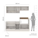 Ver imagem 3 de Cozinha Completa 4 Peças Rubi Off White Branco Yescasa