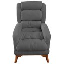 Ver imagem 2 de Poltrona Amamentação Liz de Balanço Suede Cinza - Dominic Decor