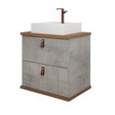 Ver imagem 1 de Gabinete de Banheiro Milano com Cuba 60cm Cimento/freijo - Mgm
