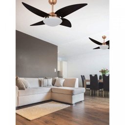 Ventilador de Teto Vidro Aberto 4 Pás Quad Volare 127V - 4