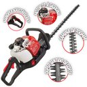 Ver imagem 6 de Aparador de Cerca Viva Kawashima Ht23 À Gasolina 2t 23cc Manopla Ergonômica Ajustável Alta Potê