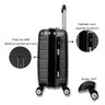 Kit Mala de Viagem Rígida Anti Furto de Fibra Rodinhas 360º 4 peças:preto/Unissex/Único - 3