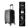 Kit Mala de Viagem Rígida Anti Furto de Fibra Rodinhas 360º 4 peças:preto/Unissex/Único - 4