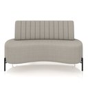 Ver imagem 2 de Sofá Living Decorativo 2 Lugares 1,60m Katara Pés de Ferro Bouclê Cinza G33 - Gran Belo
