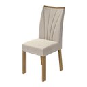 Ver imagem 2 de Conjunto 6 cadeiras Apogeu Amêndoa/linho Bege - Móveis Lopas
