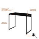 Ver imagem 4 de Mesa de Escritório Studio 90 cm Yescasa Preto/Ônix