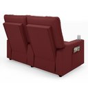 Ver imagem 6 de Poltrona Reclinável para Cinema Parma 2 Lugares Baú Usb Pu Vermelho Fh1 - D'Rossi