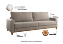 Ver imagem 4 de Estofado Living 4 Lugares Columbia 2,2m Linho Kaki - Casa Giulia