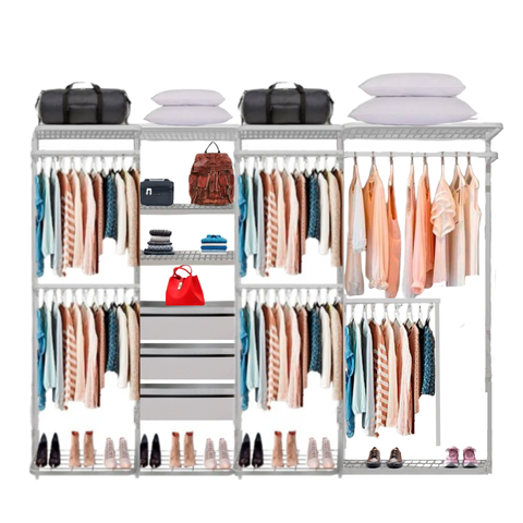 Closet Aramado - Linear Clr 250 com Gaveta - 2,80m - Branco